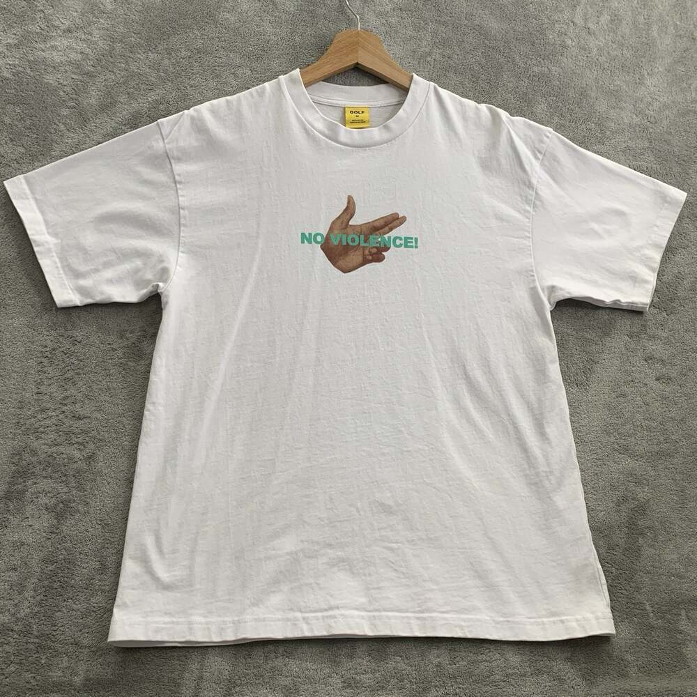 Golf Wang No Violence Shirt Mens Medium White Tee Tyler The Creator Streetwear